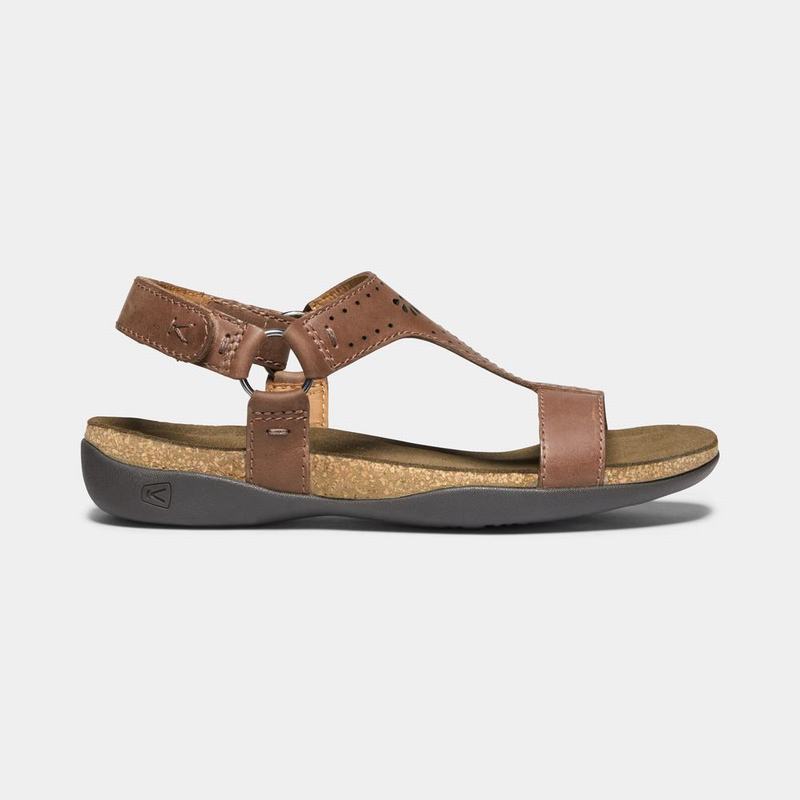 Keen Kaci Ana T-strap - Kadın Sandalet - Kahverengi - Turkey (653018MHJ)